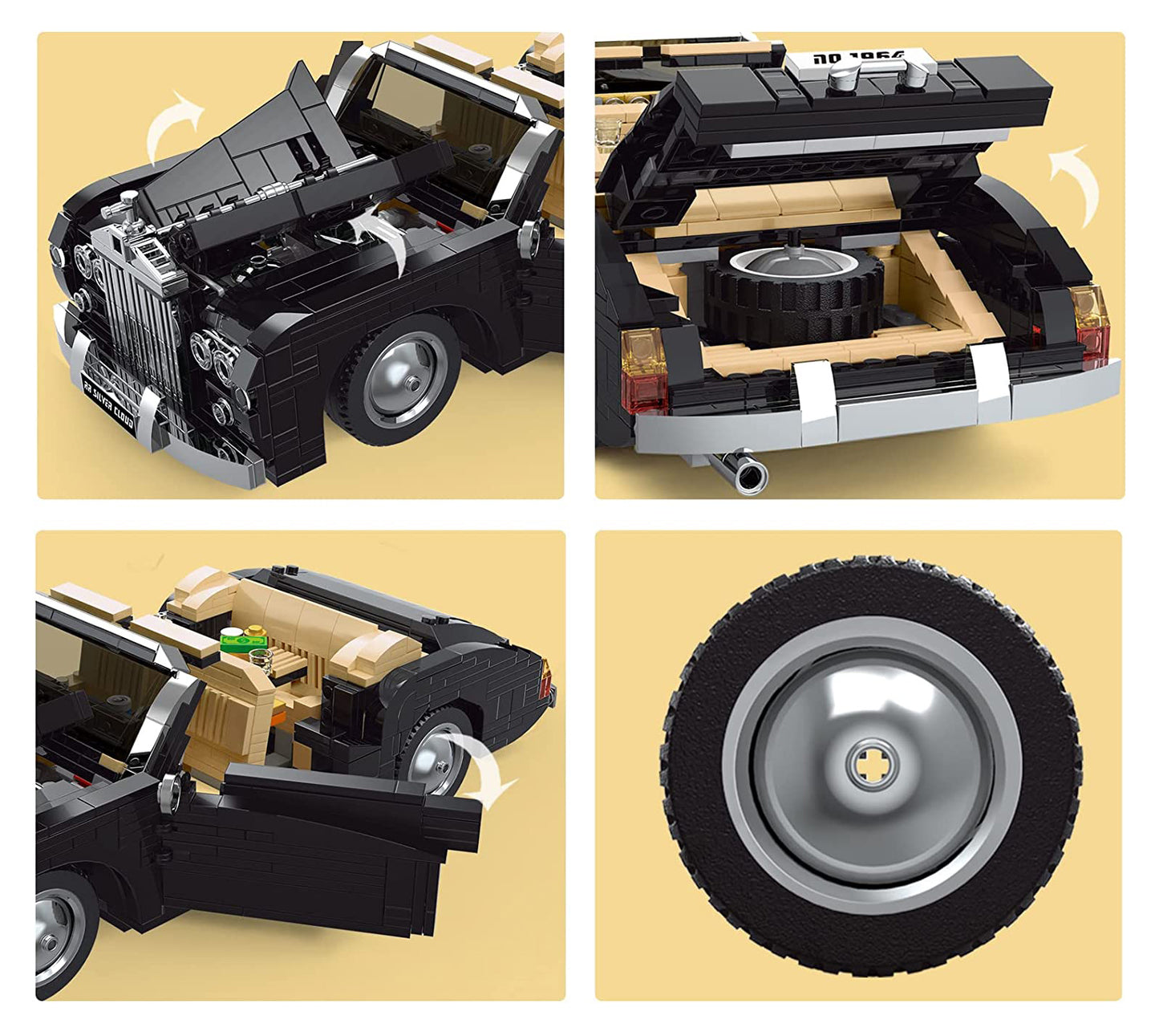 Retro Car Block Set 1096 komada