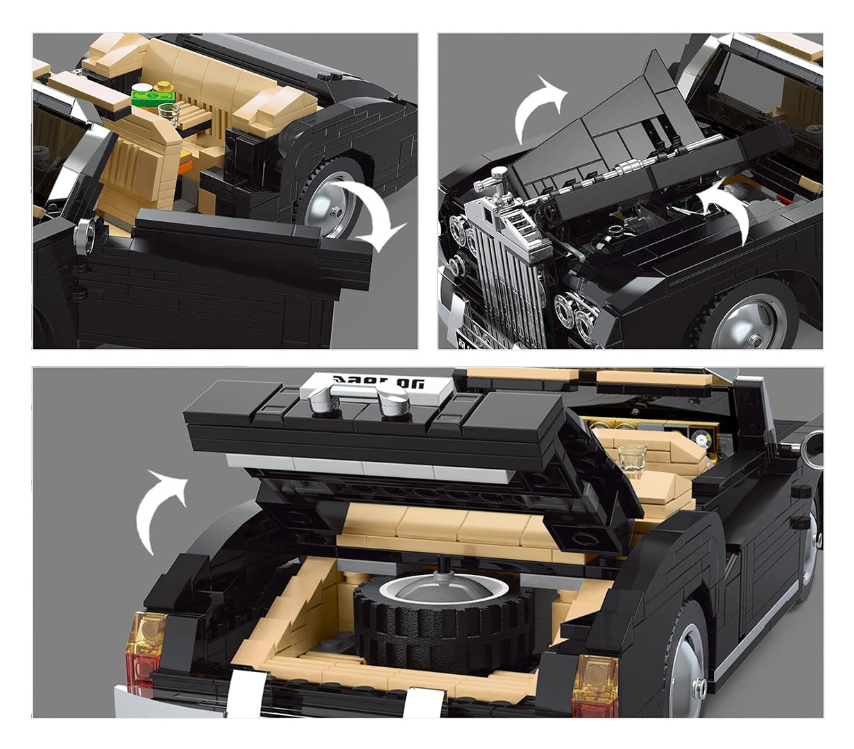 Retro Car Block Set 1096 komada