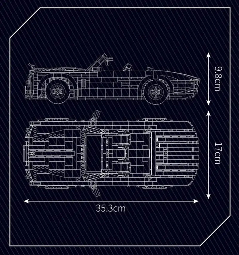 Brick Set Cabriolet 1603 kom — Bijela