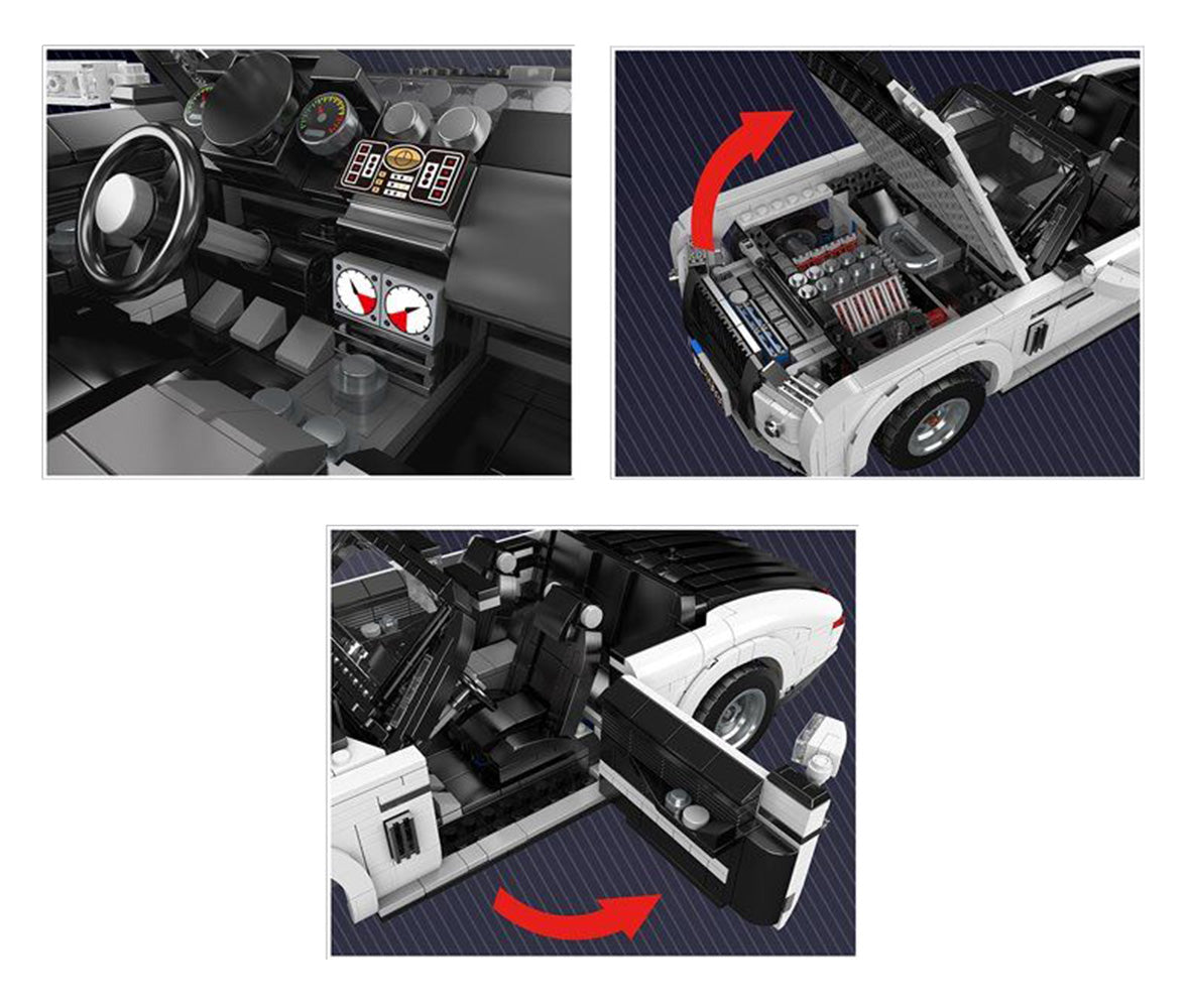 Brick Set Cabriolet 1603 kom — Bijela