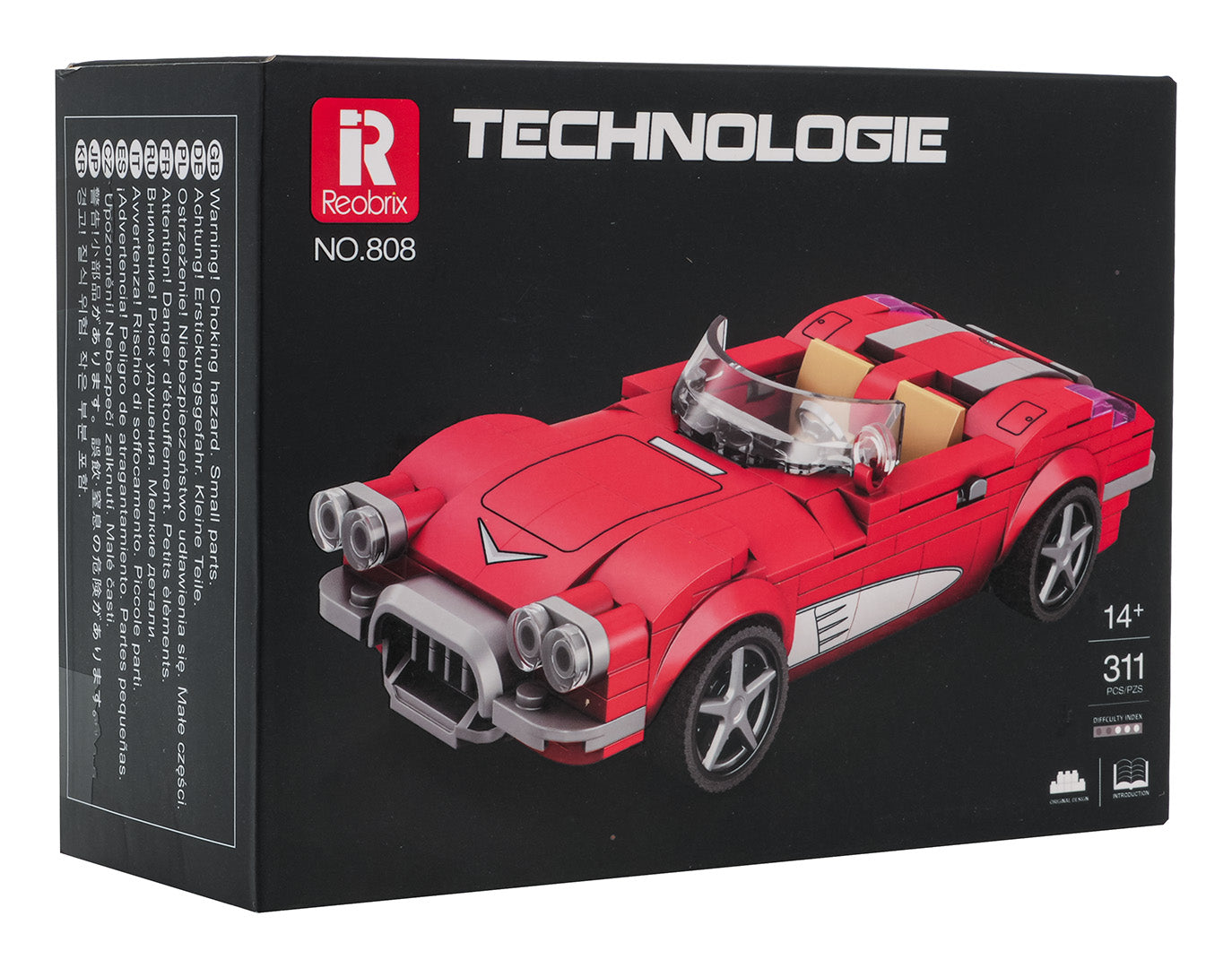 Auto Cabriolet Set kocki za sastavljanje od 311 dijelova — Crvena