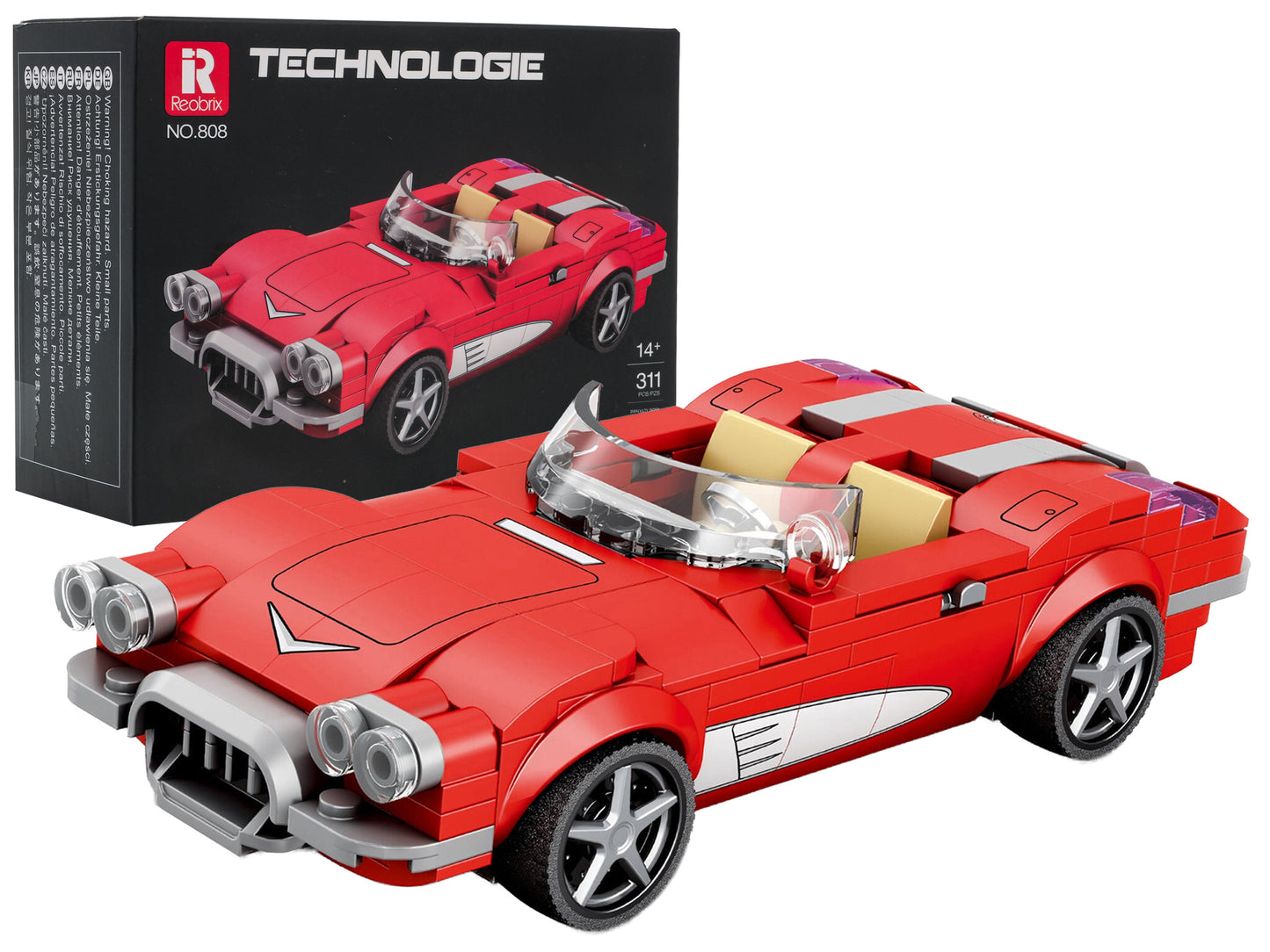 Auto Cabriolet Set kocki za sastavljanje od 311 dijelova crvena