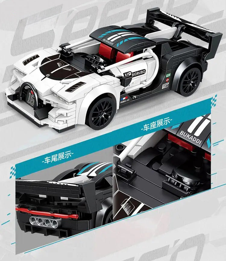 Set R/C kockica za sportski automobil — Bijela