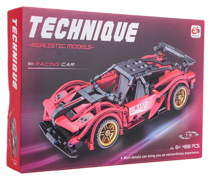 Kocke za sportske automobile 482 kom — Crvena