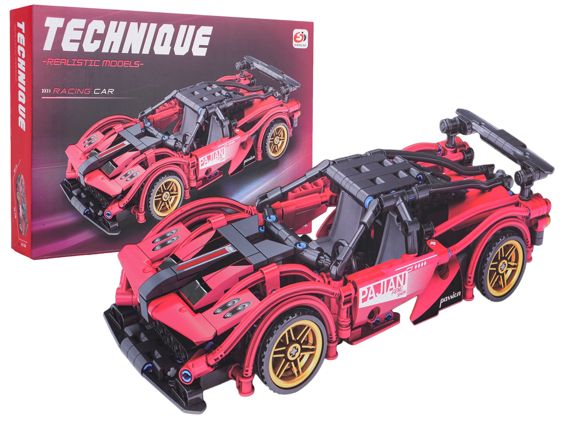 Kocke za sportske automobile 482 kom — Crvena
