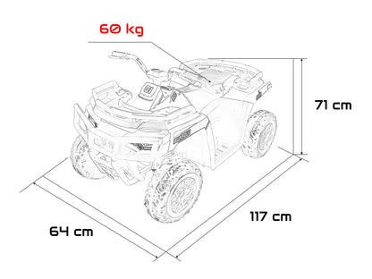 Quad 4x4 ATV WOLF | Žuta