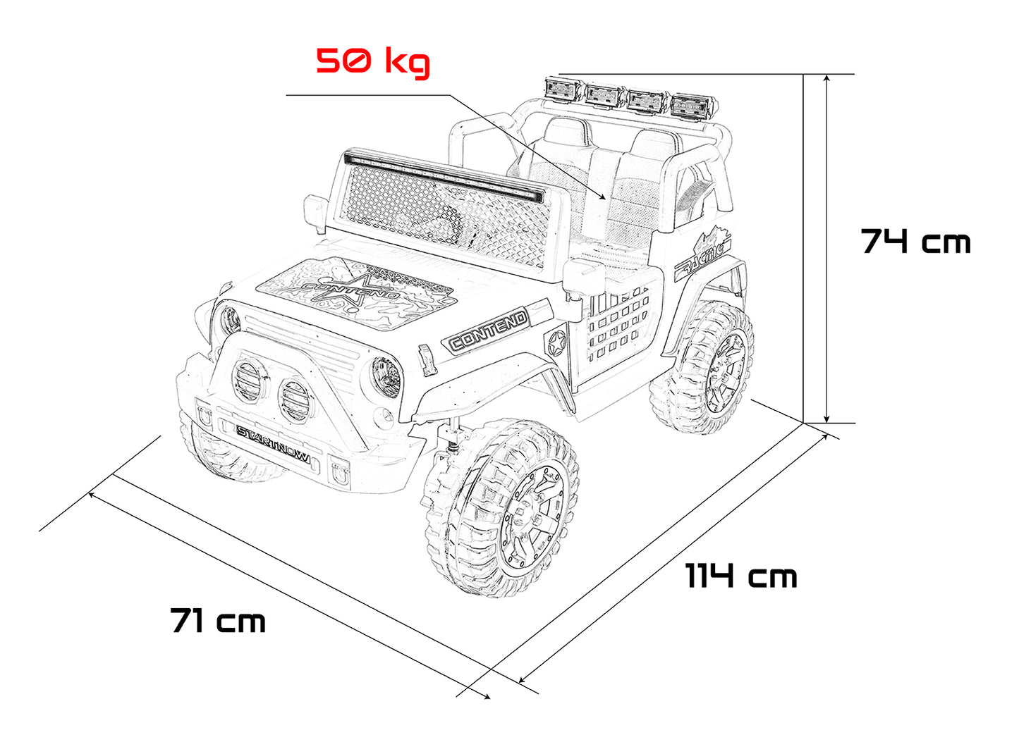 Jeep BEAST 4x4 | Crvena