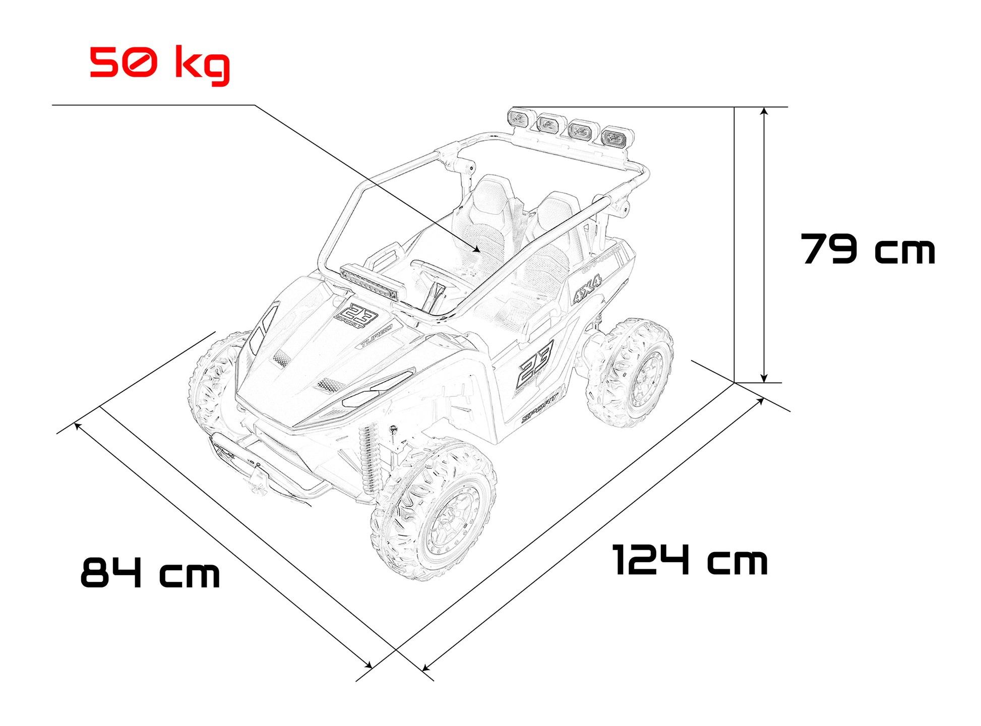 Buggy TURBO 23 | Crna